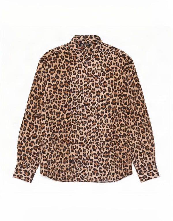 Bluză Cămașă pentru Damă Zara UK 18 XL Maro Animal Print