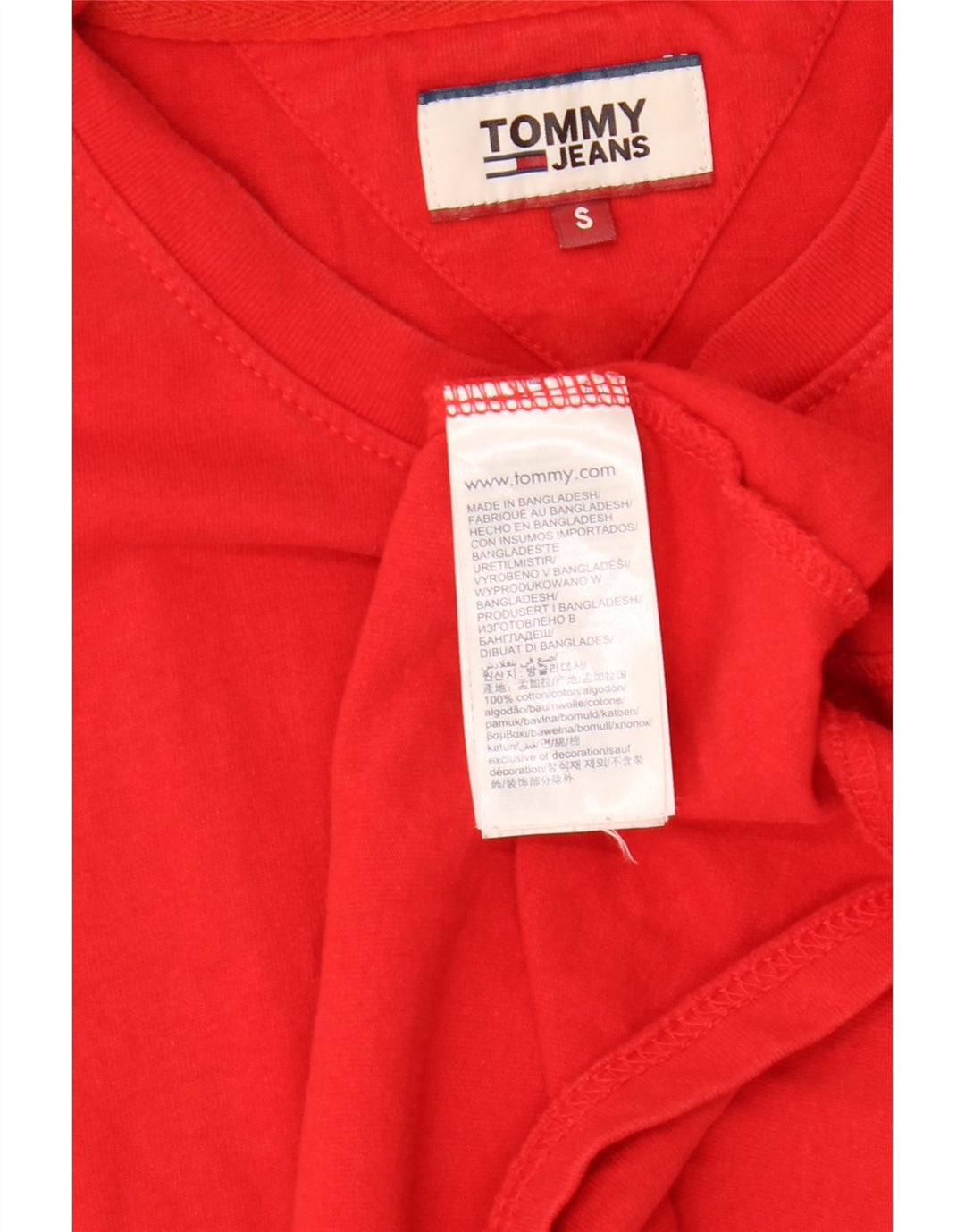 TOMMY HILFIGER Tricou Bărbați Top Mic Roșu Bumbac