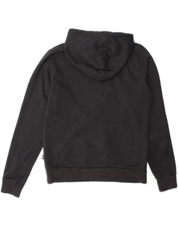 Pulover cu glugă cu grafic Puma pentru femei UK 10 mic bumbac negru