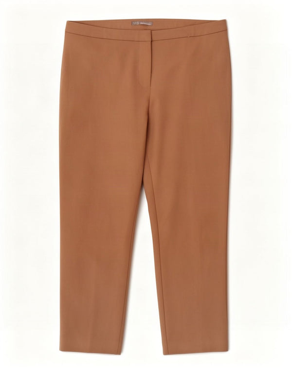 Pantaloni tăiați conici pentru femei Marks & Spencer UK 16 Large W34 L25 Bej