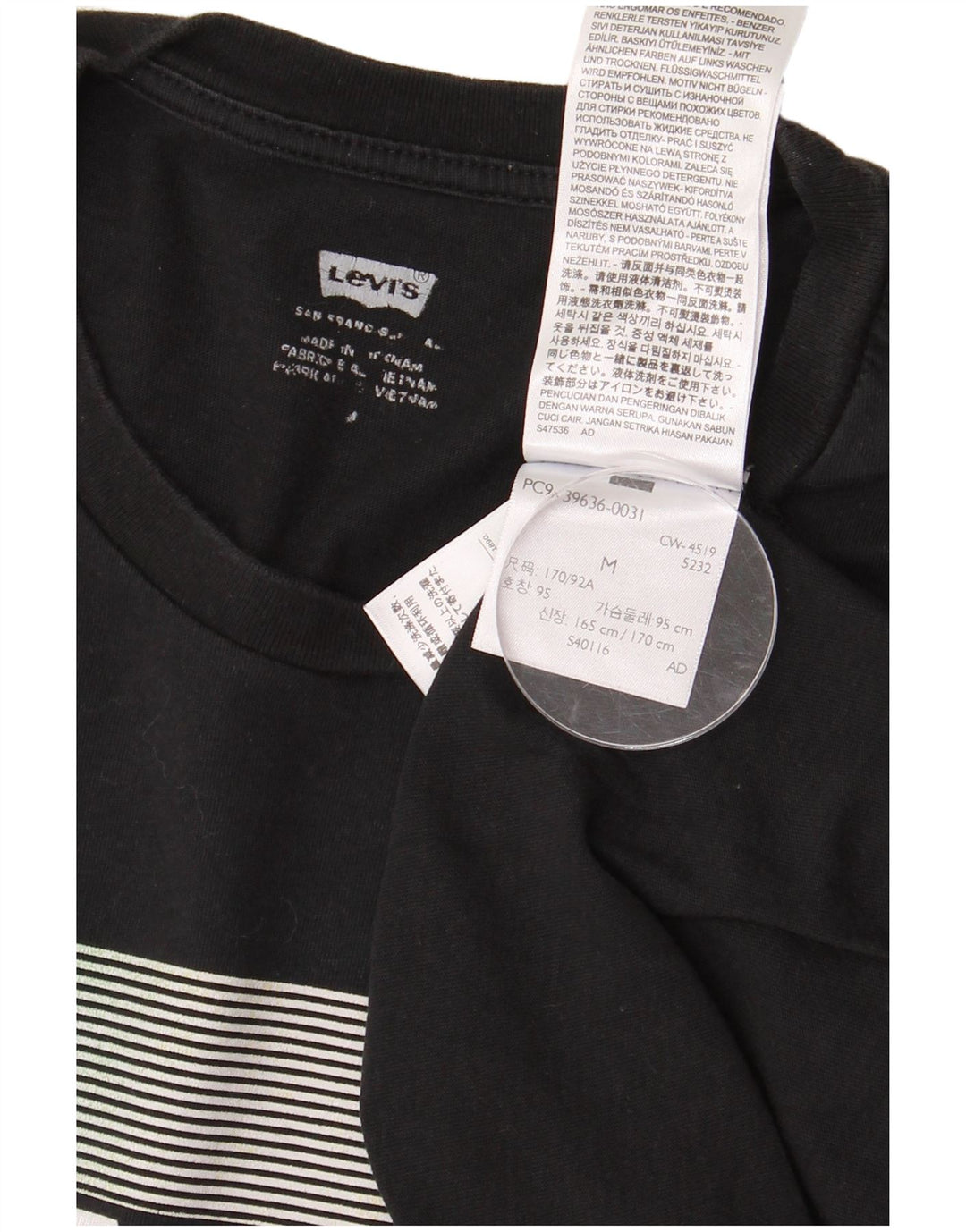 Tricou grafic pentru bărbați Levi's Top mediu negru bumbac