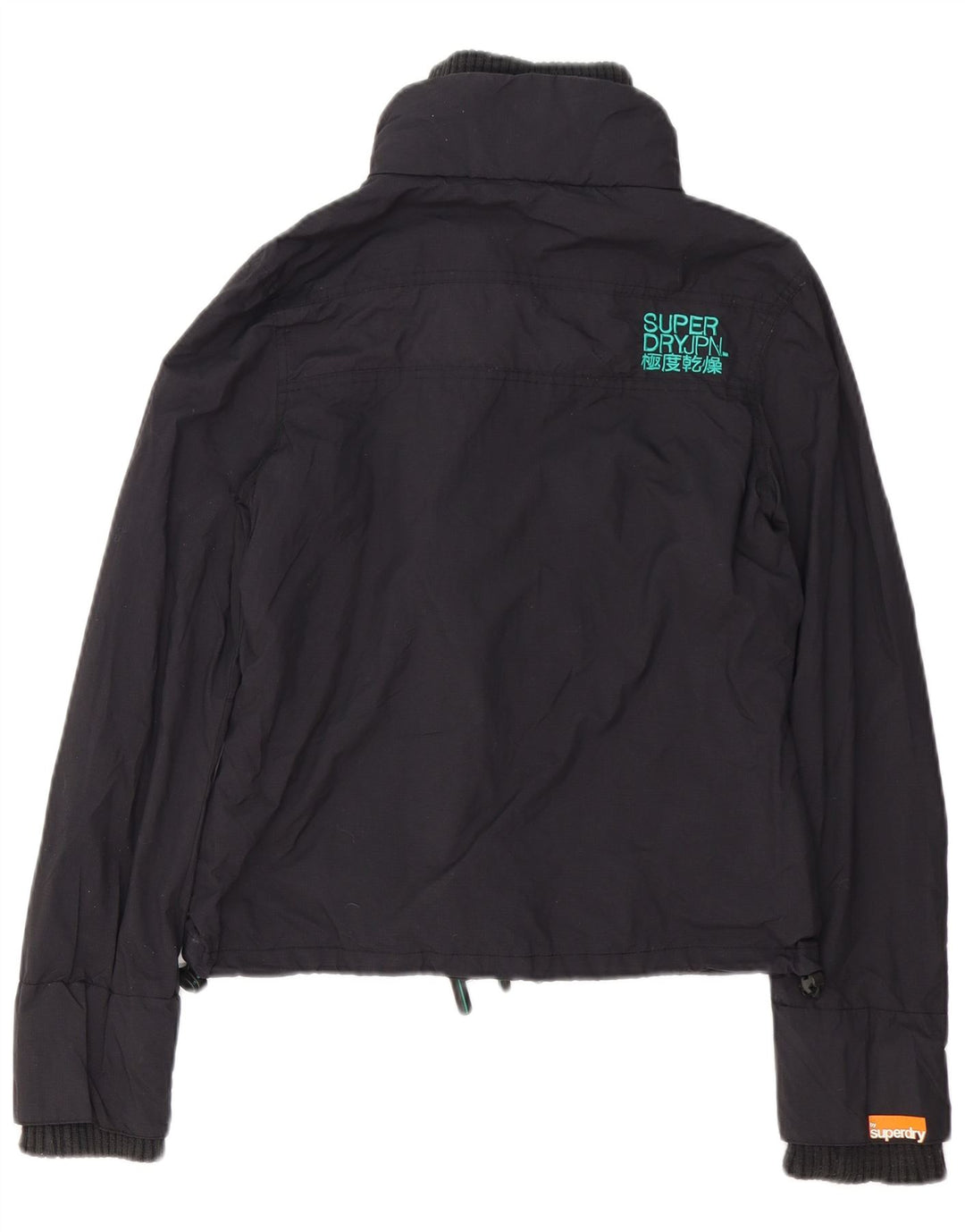 Jachetă Windbreaker cu grafică Superdry pentru femei UK 10 Poliester negru mic