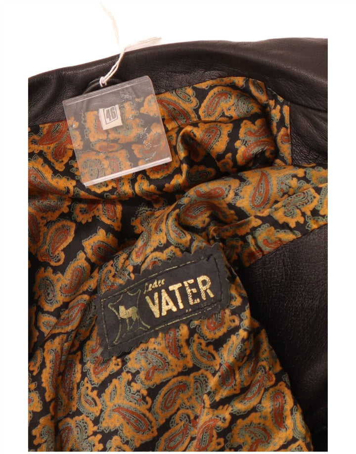 Jachetă de piele vintage pentru bărbați IT 46 Mic din piele neagră