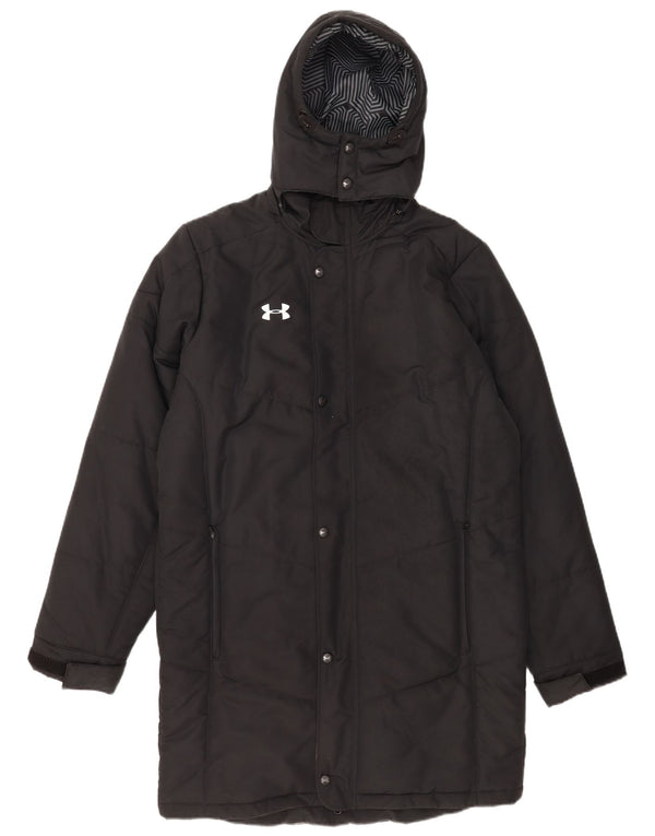 Palton căptușit cu glugă Under Armour Cold Gear pentru bărbați UK 38 Poliester mediu negru