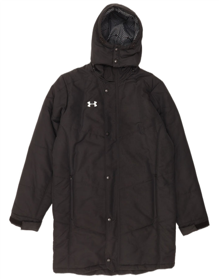 Palton căptușit cu glugă Under Armour Cold Gear pentru bărbați UK 38 Poliester mediu negru