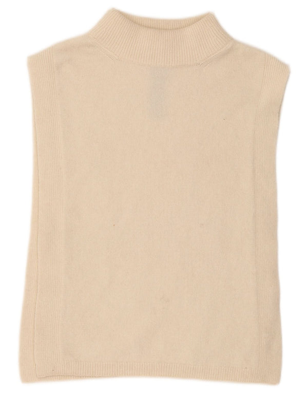 Massimo Dutti Womens Vest Tank Top UK 12 Medium Beige Lână de alpaca