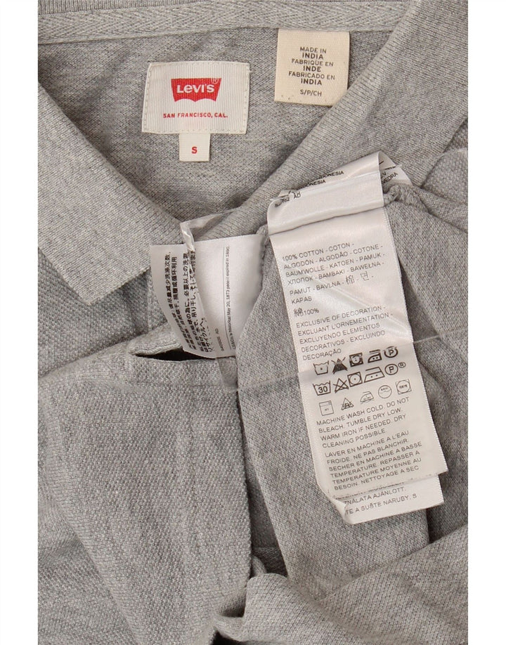 Cămașă polo LEVI'S pentru bărbați, bumbac gri mic