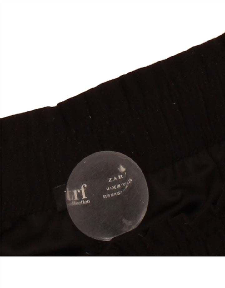 ZARA Womens Tracksuit Trousers UK 14 Medium Black Vintage Zara and Second-Hand Zara from Messina Hembry 