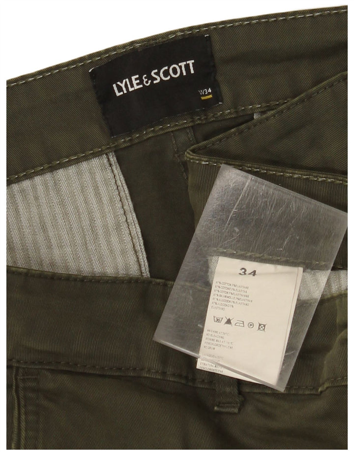 LYLE & SCOTT Pantaloni cargo subțiri pentru bărbați L34 L34 bumbac kaki