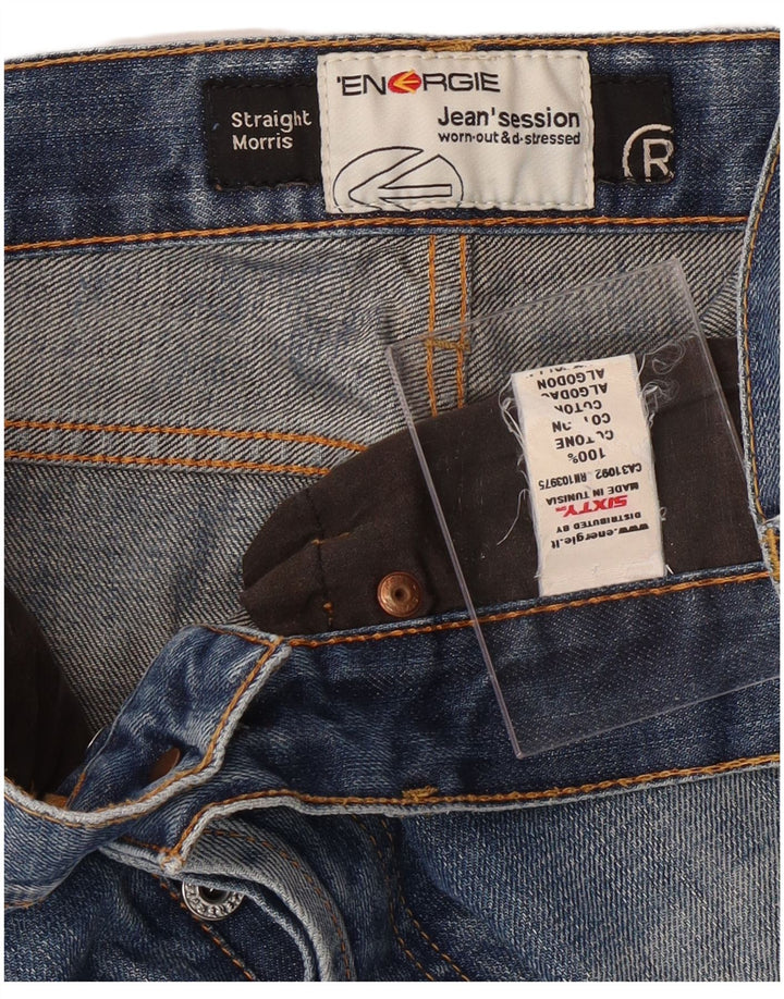 ENERGIE Womens Morris Straight Jeans W30 L34  Blue Cotton