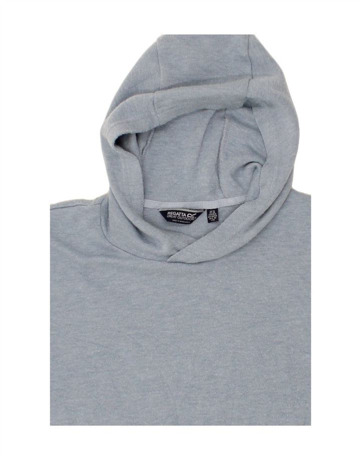 REGATTA Womens Hoodie Jumper UK 12 Medium Blue Cotton Vintage Regatta and Second-Hand Regatta from Messina Hembry 