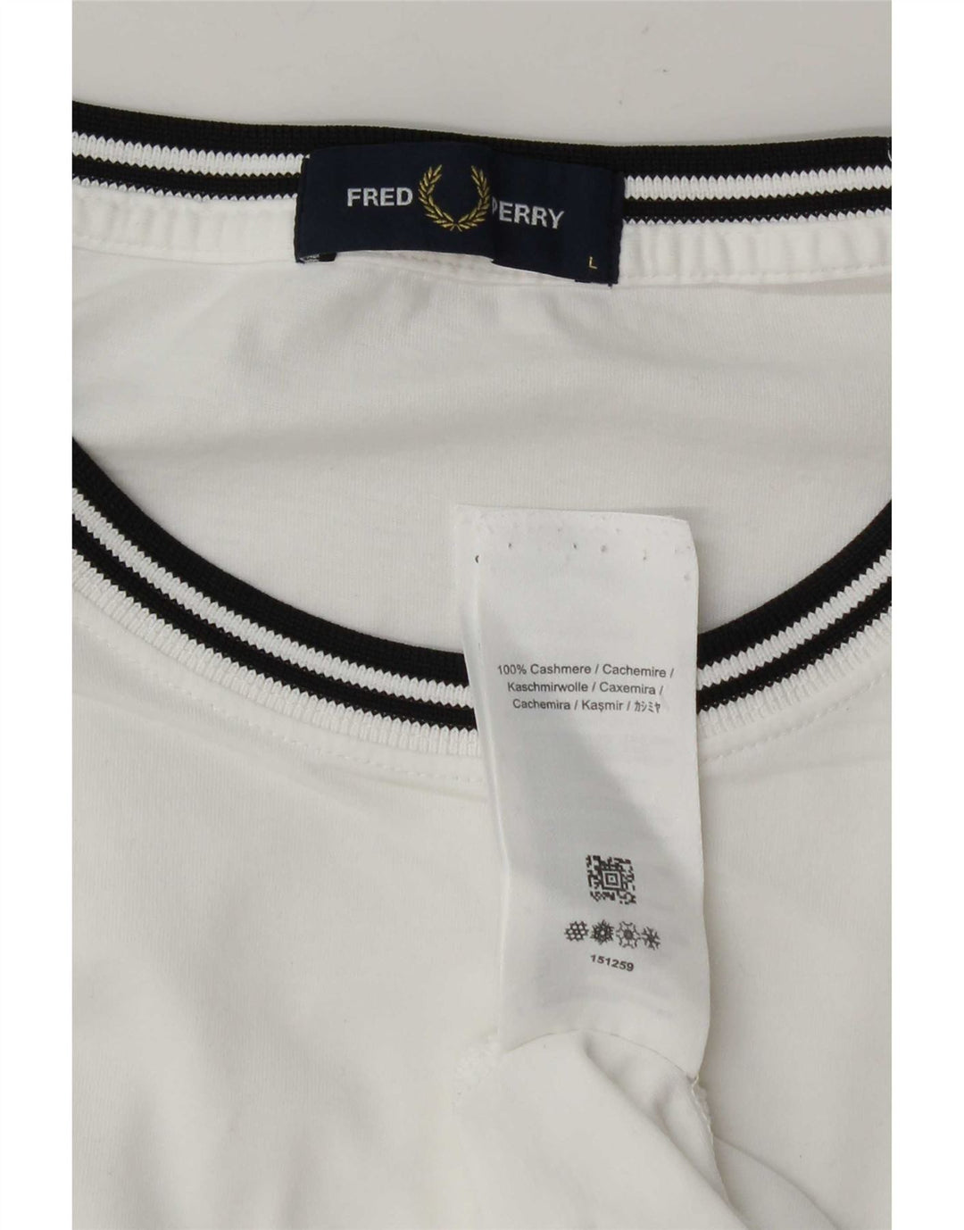Tricou Fred Perry pentru bărbați Top mare, cu dungi albe, cașmir