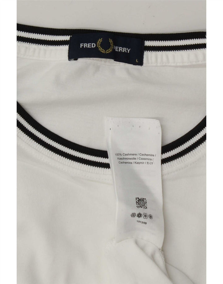 Tricou Fred Perry pentru bărbați Top mare, cu dungi albe, cașmir