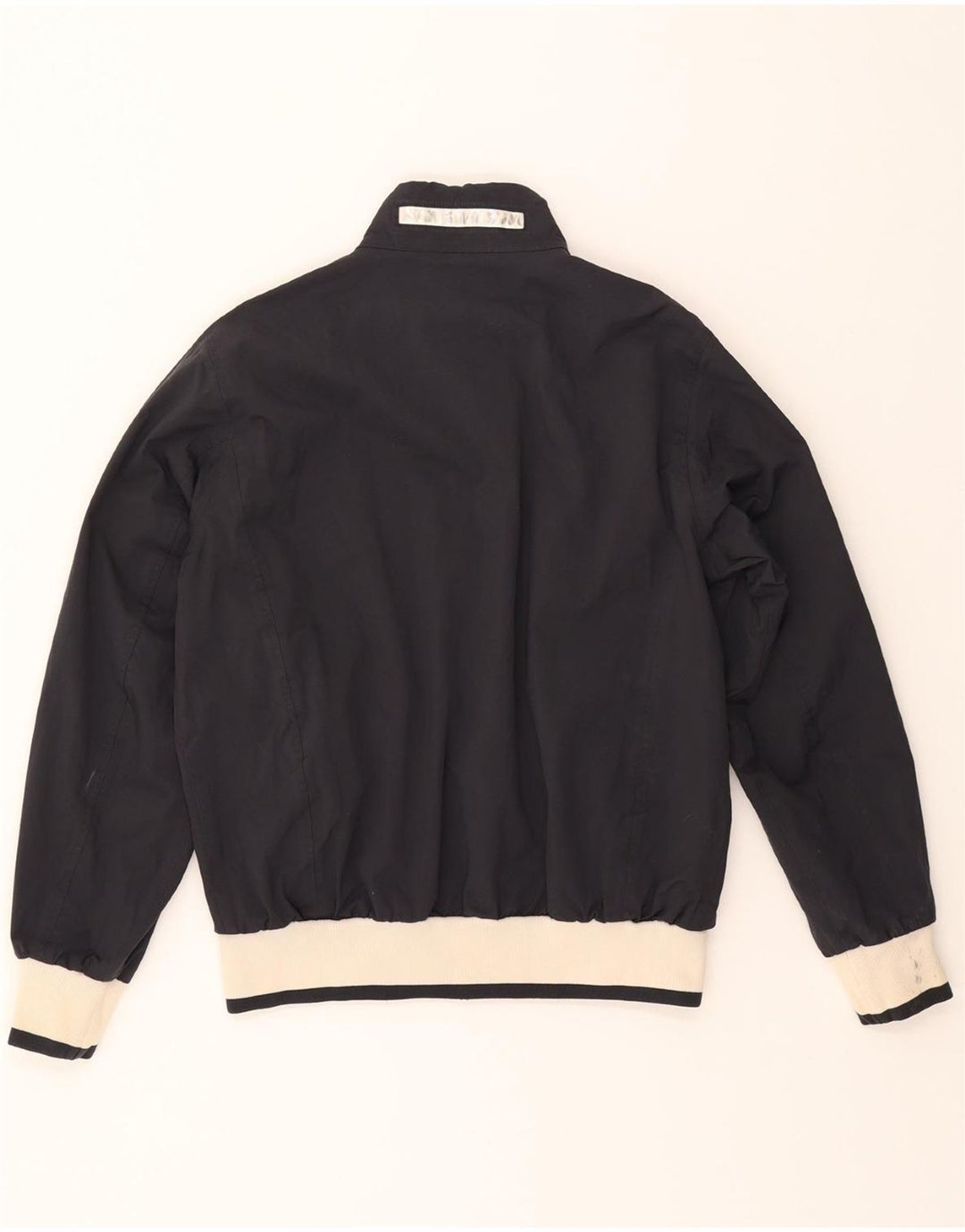 SLAM Mens Bomber Jacket UK 38 Medium Black Nylon Vintage Slam and Second-Hand Slam from Messina Hembry 