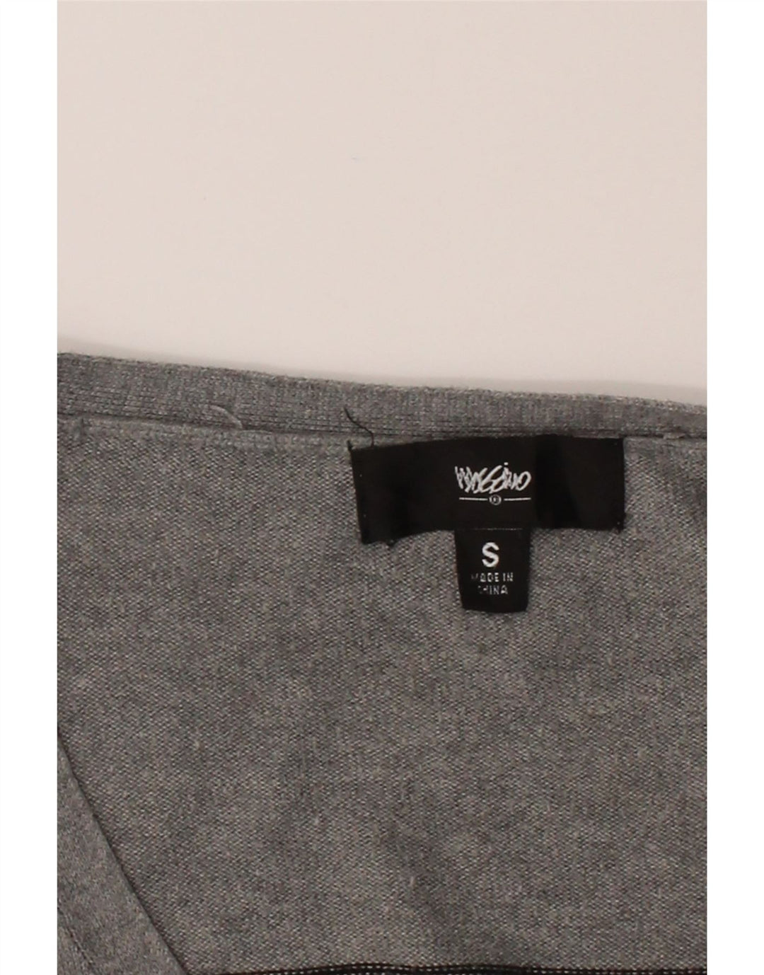 MOSSIMO Womens Cardigan Sweater UK 10 Small Grey Striped Nylon Vintage Mossimo and Second-Hand Mossimo from Messina Hembry 