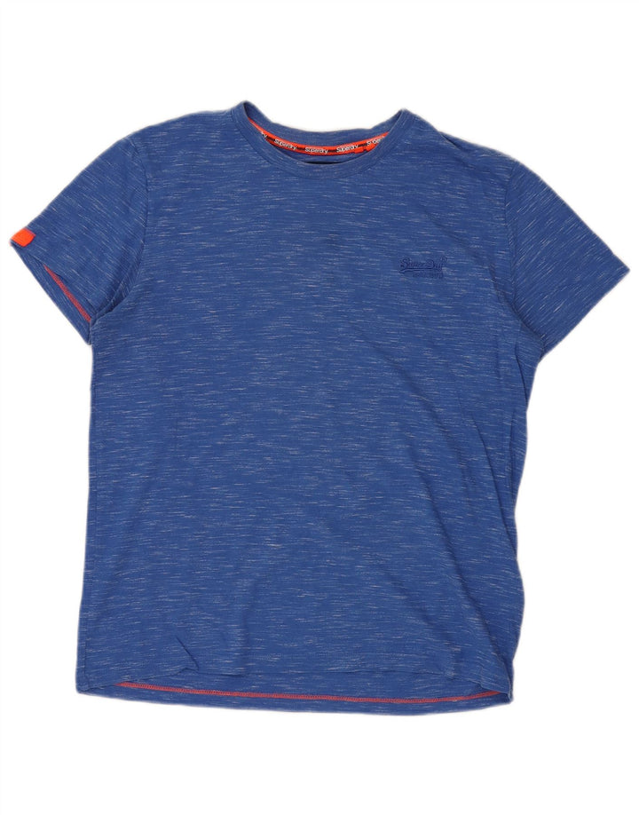 Tricou SUPERDRY pentru bărbați Top mare, albastru, bumbac cu pete