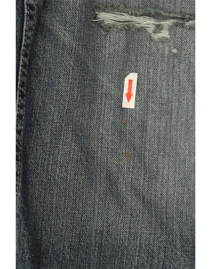 Blugi drepți Wrangler pentru bărbați, învechiți, cu ajustare normală, W34 L29, bumbac albastru