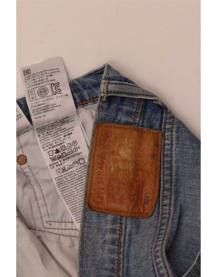 Blugi drepti pentru bărbați Levi's 504 W36 L30 Bumbac albastru