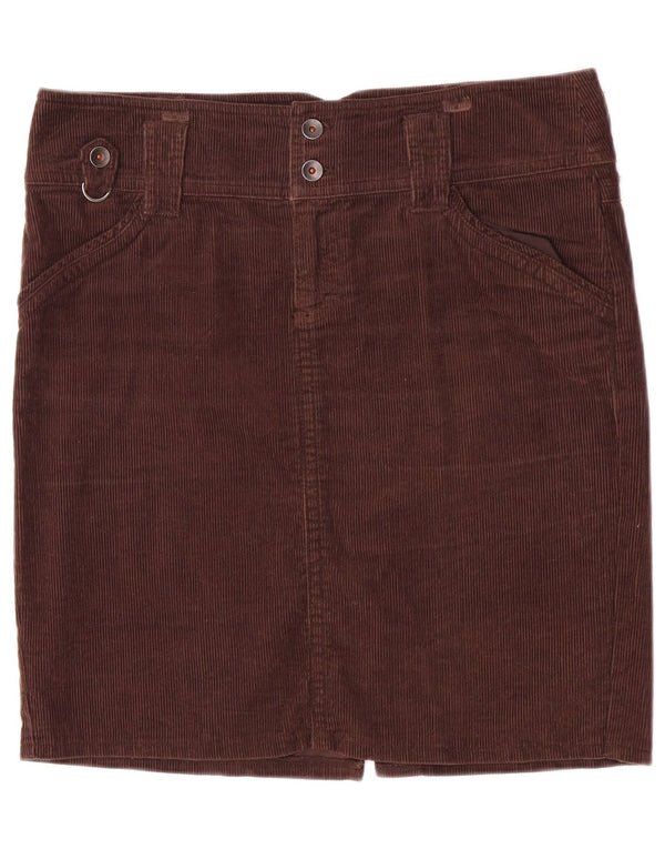 Fusta Benetton pentru femei din velur IT 46 XL W34 bumbac maro