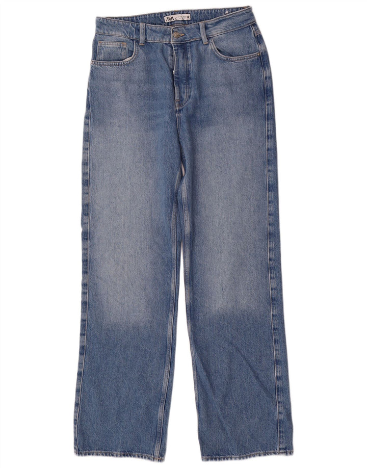Blugi drepti pentru femei Zara EU 40 Medium W30 L32 Albastru