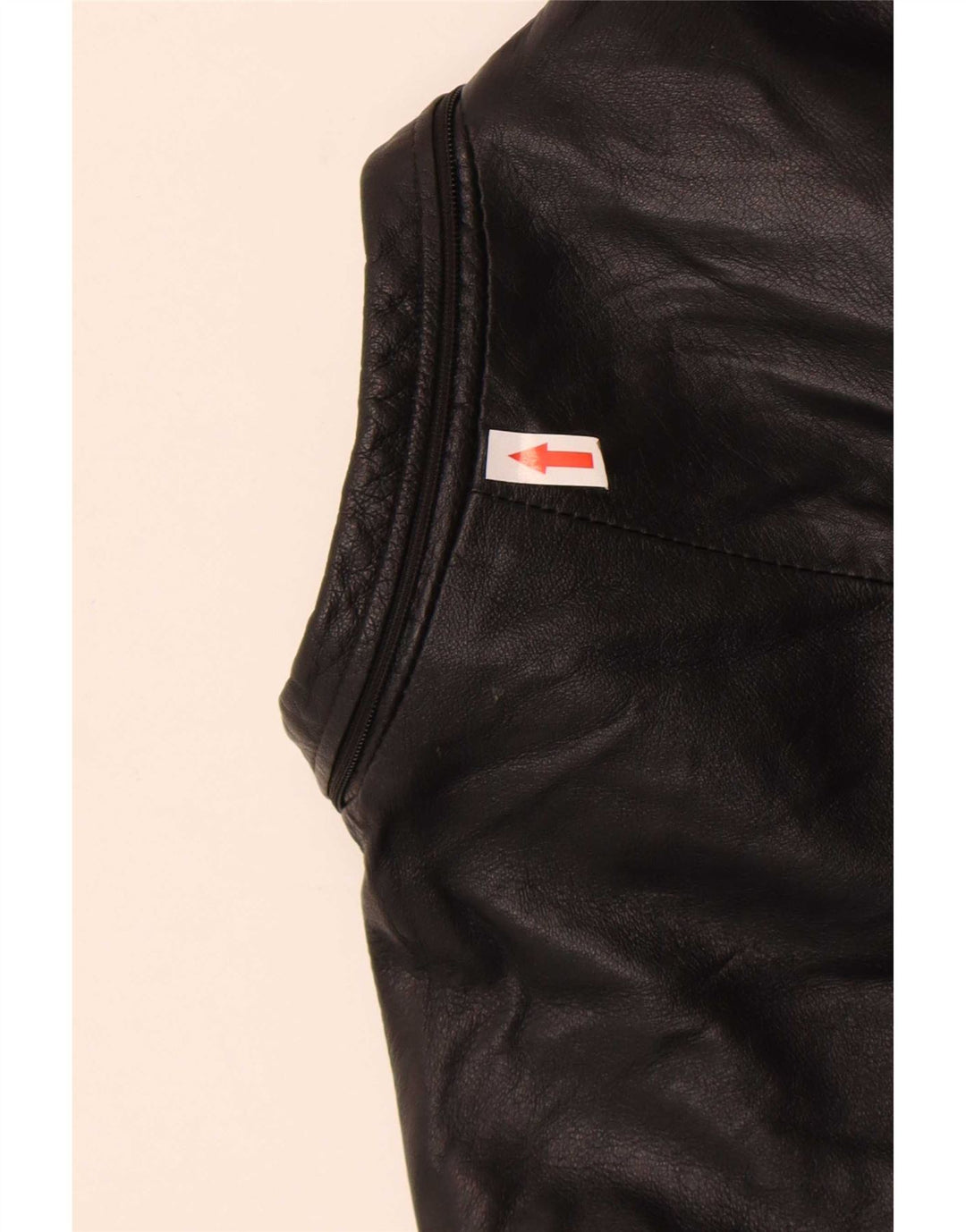 Palton din piele vintage pentru femei IT 44 Medium Black