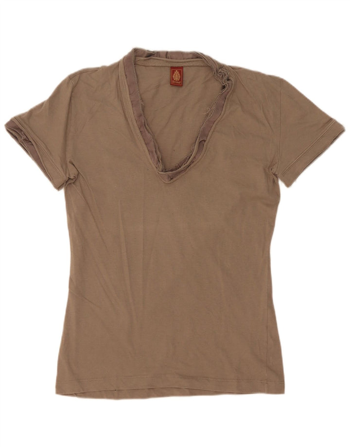 Dondup Tricou pentru femei Top UK 12 Medium Khaki Bumbac