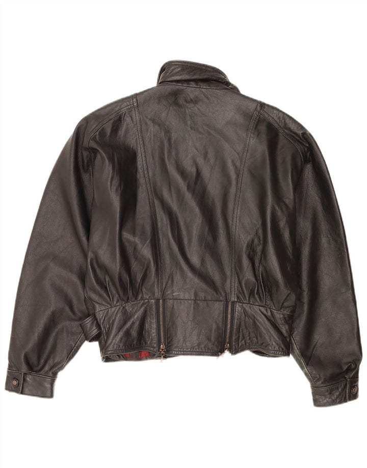 Jachetă de motociclist crop supradimensionată pentru femei Yessica EU 38 Medium Negru