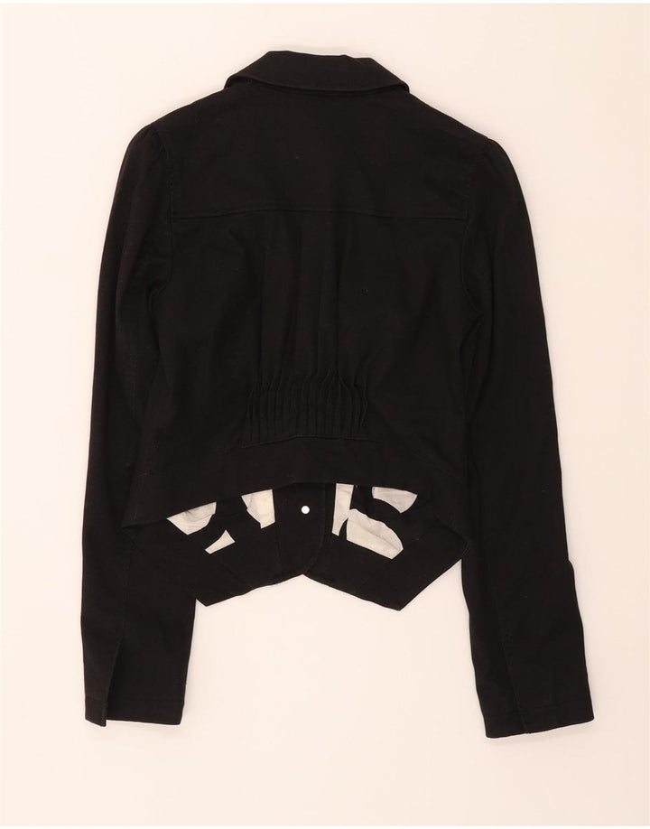 Jachetă Blazer cu 3 nasturi Armani pentru femei UK 12 Bumbac mediu negru