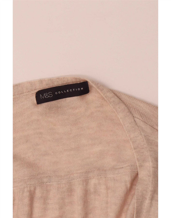 Pulover cardigan deschis pentru femei Marks & Spencer UK 14 Bej mediu