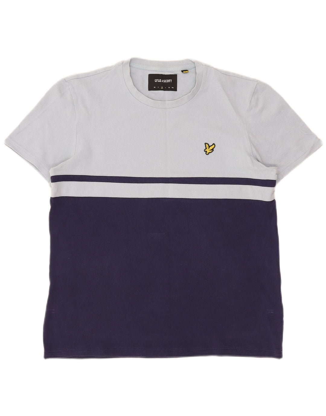 Tricou pentru bărbați Lyle & Scott Top mediu bleumarin din bumbac color bloc