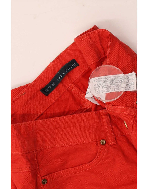 Blugi skinny de damă Zara EU 36 XS W26 L28 Bumbac roșu