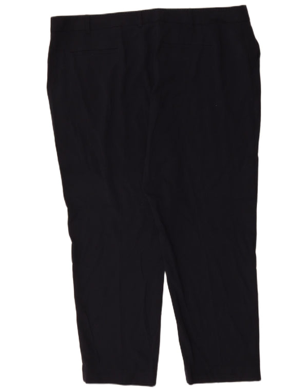Pantaloni tăiați conici pentru femei Marks & Spencer UK 22 3XL W44 L28 bleumarin