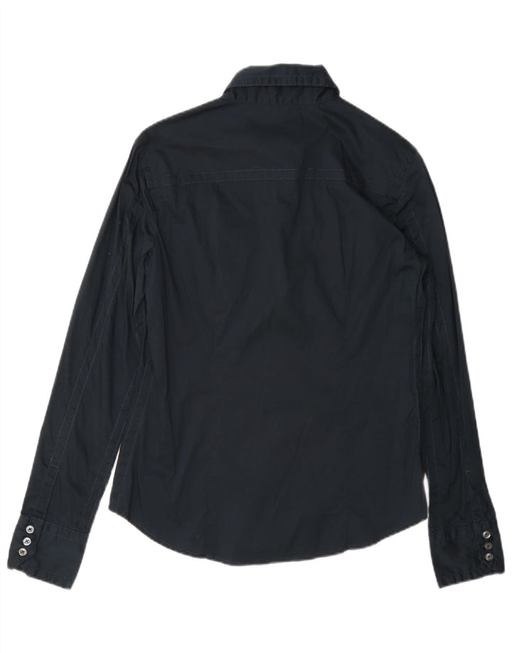 Cămașă Benetton pentru femei UK 10 Small Bleumarin Bumbac
