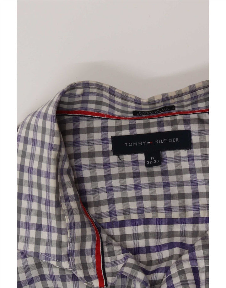 Cămașă Tommy Hilfiger pentru bărbați, cu tăiere obișnuită, mărimea 17 XL, albastru Gingham