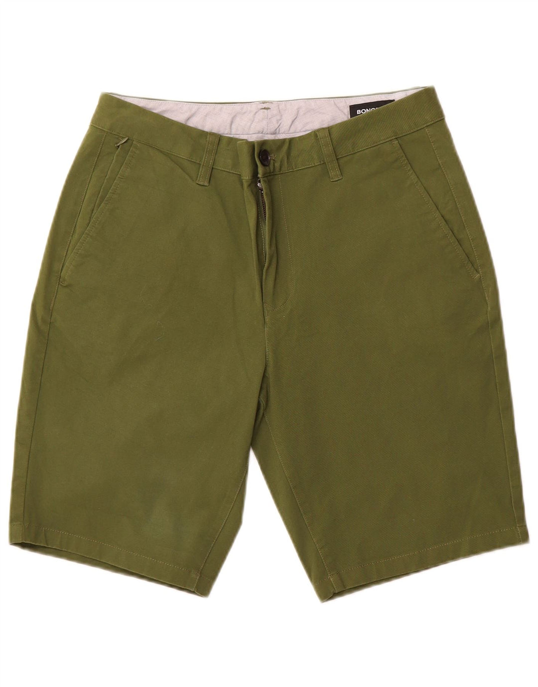 Pantaloni scurți chino BONOBOS pentru bărbați W31 bumbac verde mediu