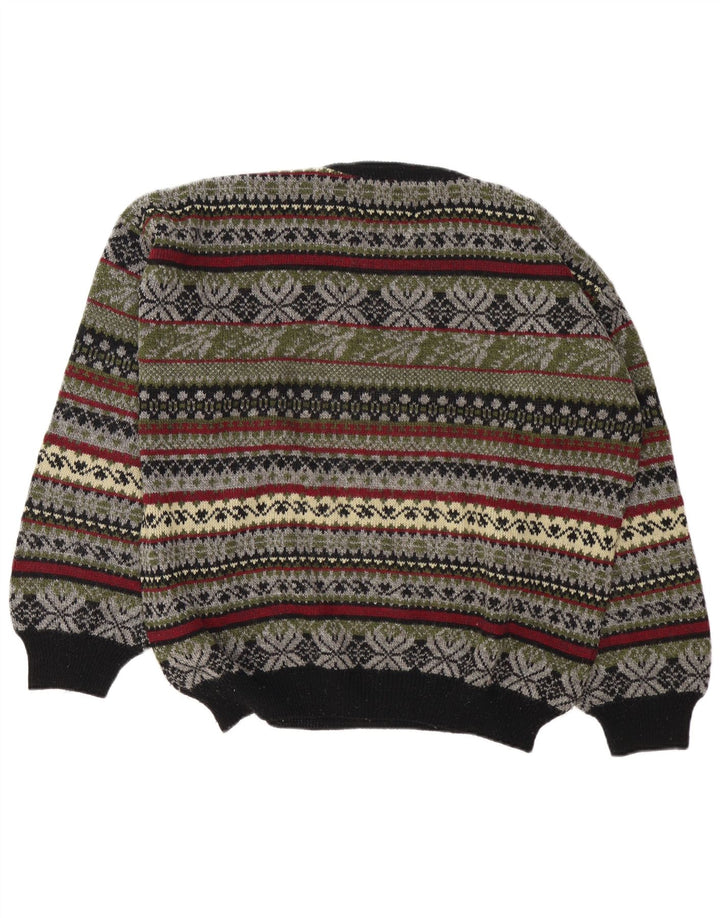 Pulover Fryday pentru bărbați cu decolteu rotund, mijlociu, multicolor, Fair Isle
