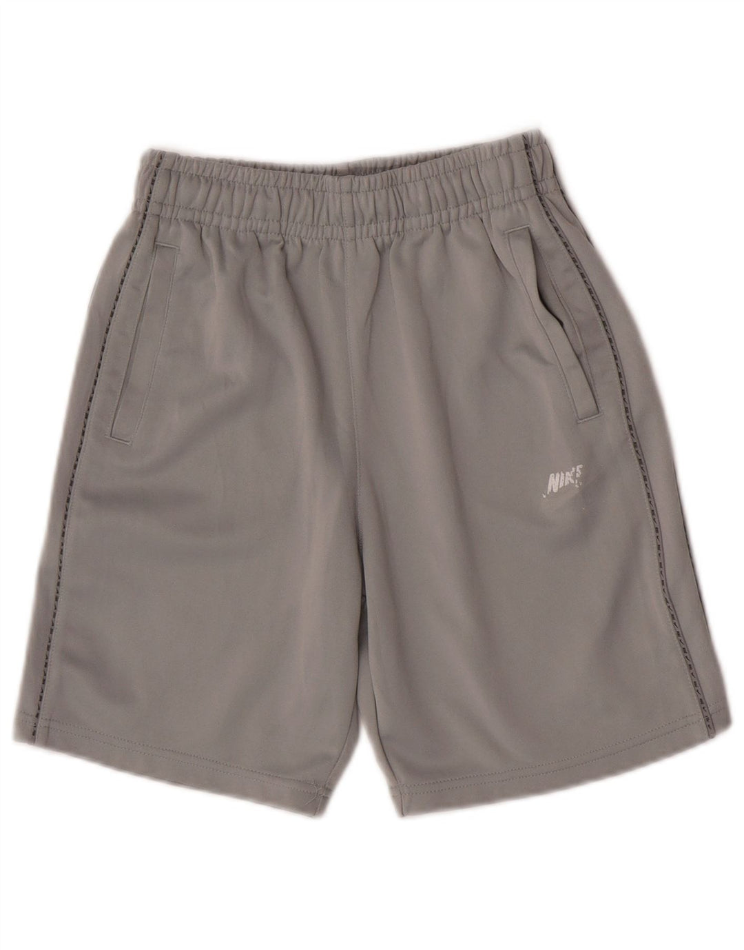 Pantaloni scurți sport grafic Nike pentru băieți 12-13 ani, mari, gri, poliester