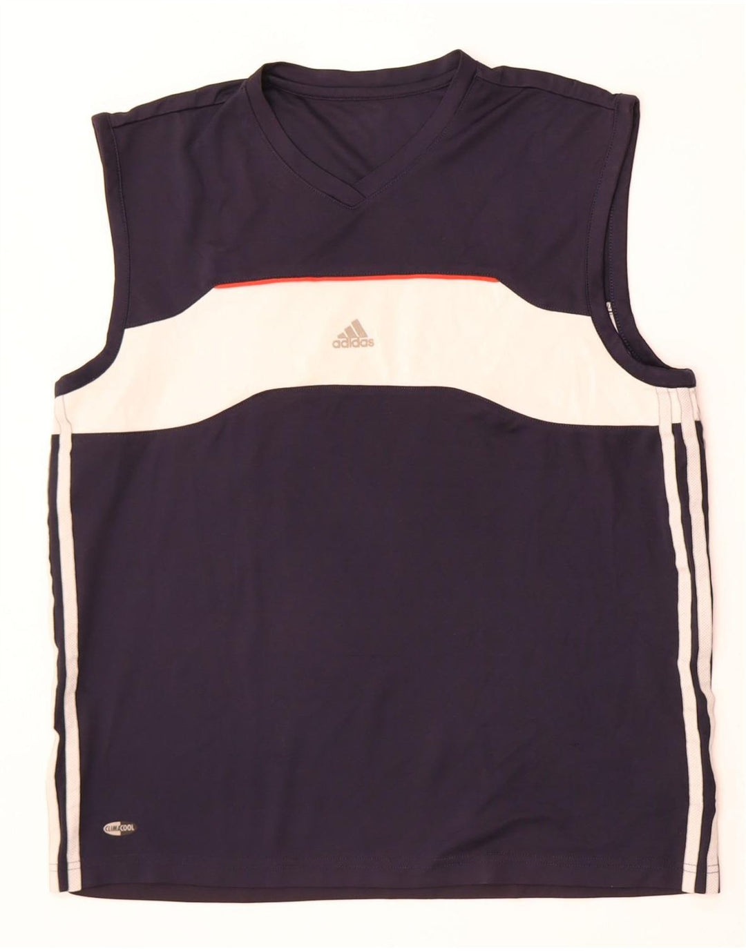 Vestă de top Climacool pentru bărbați Adidas, mediu bleumarin, poliester color bloc
