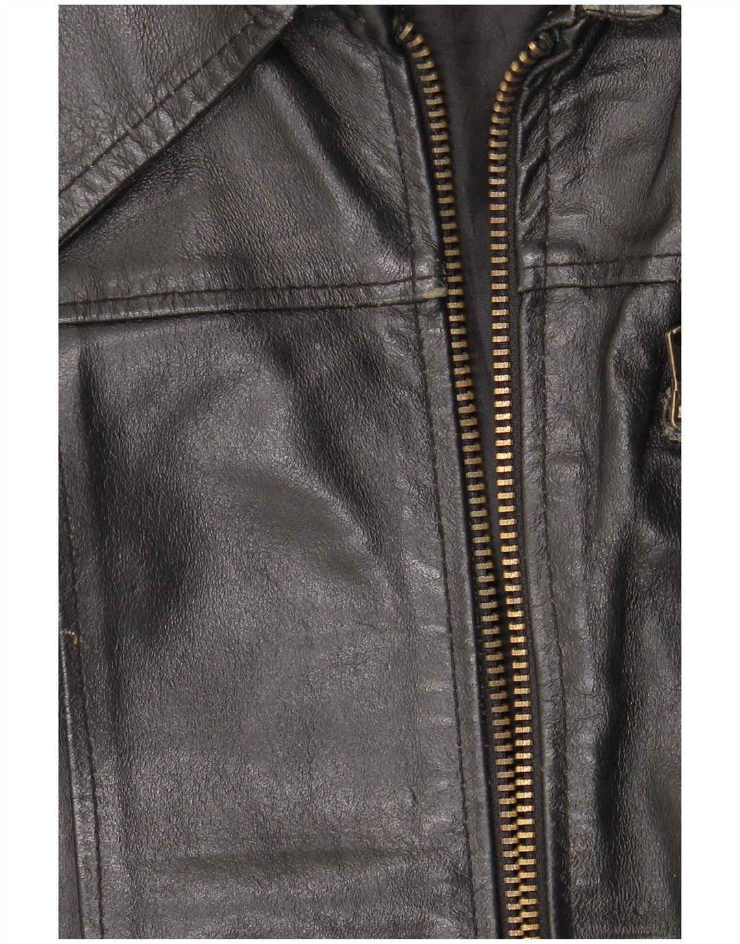 Jachetă de piele vintage pentru femei UK 18 XL din piele neagră