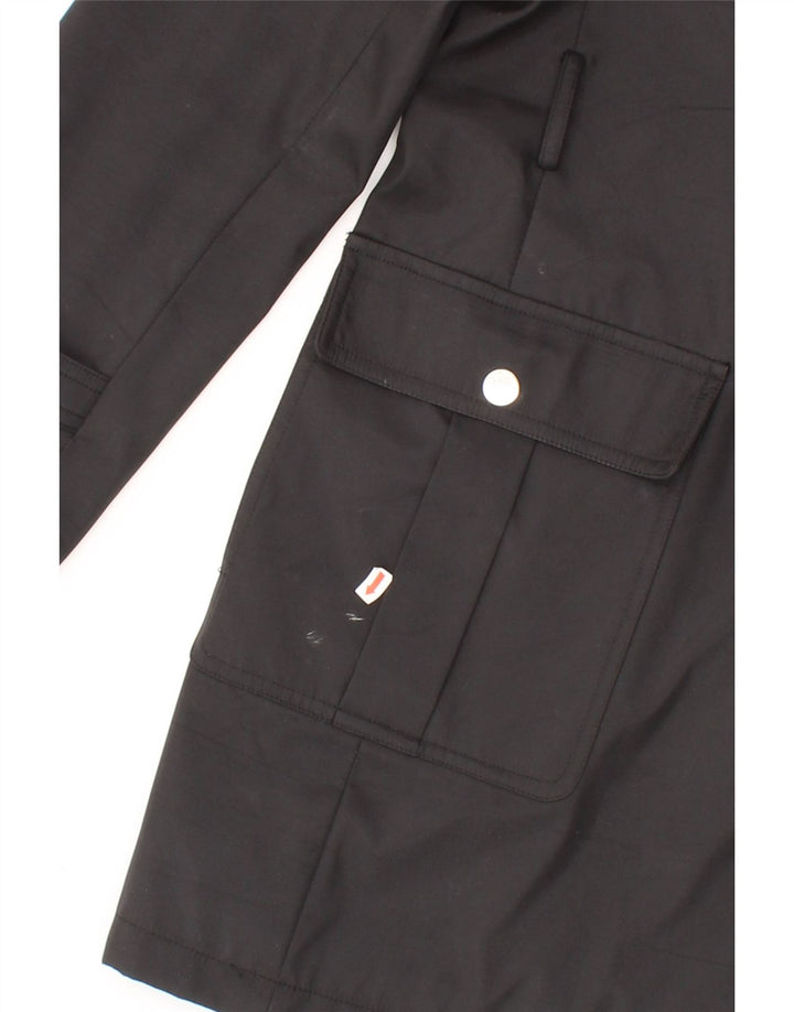 DKNY Womens Trench Coat UK 14 Medium Black Polyester Vintage Dkny and Second-Hand Dkny from Messina Hembry 