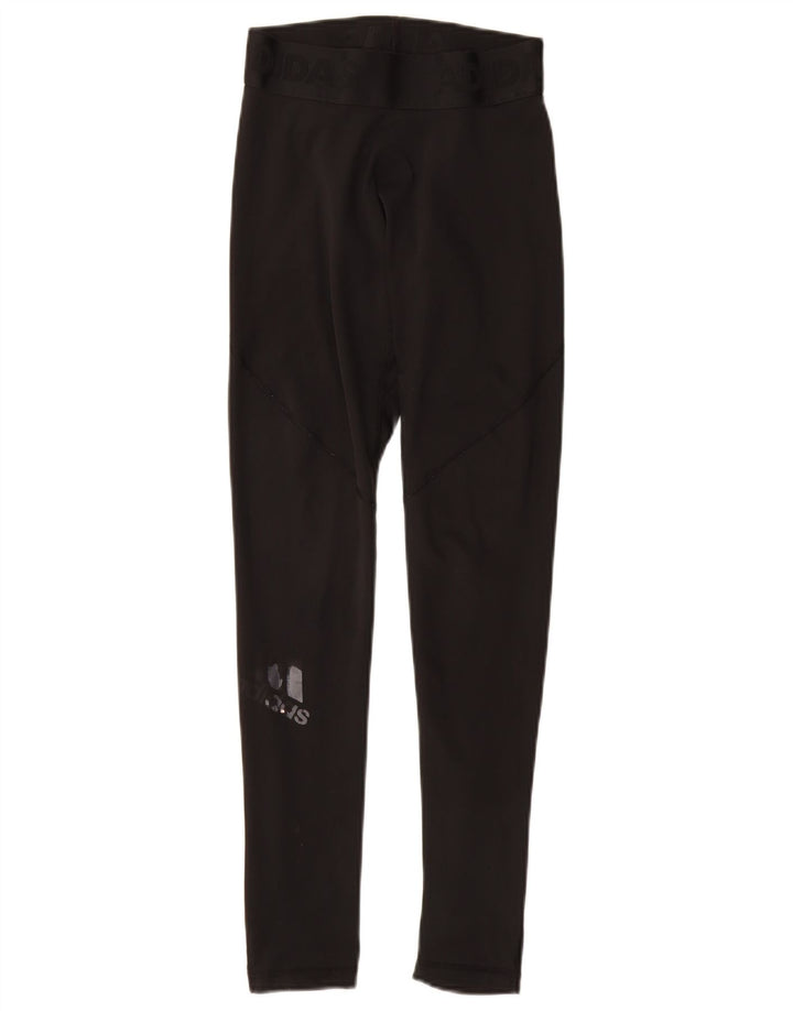 Leggings ADIDAS Aeroready Graphic pentru femei UK 8 Small Black