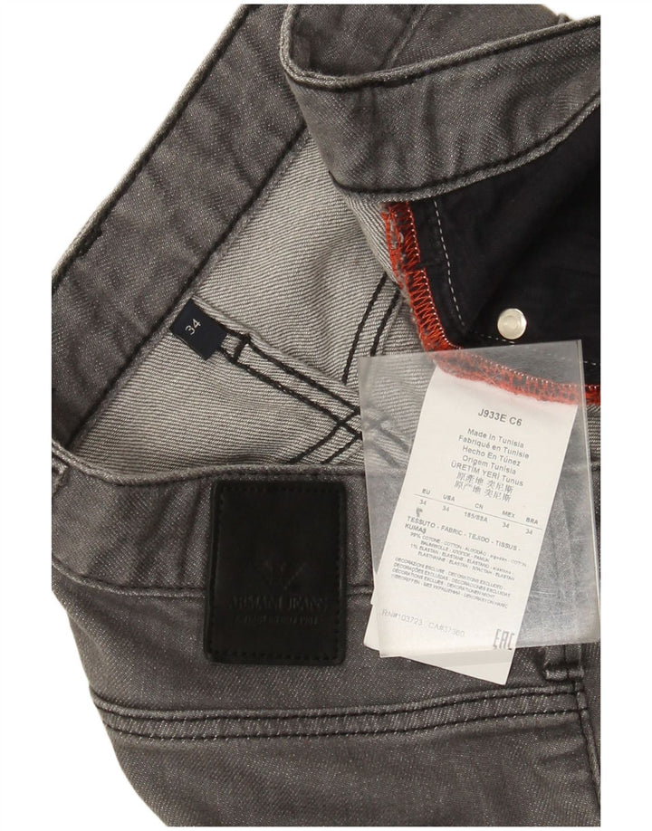 Blugi slim pentru bărbați Armani W34 L32 bumbac gri