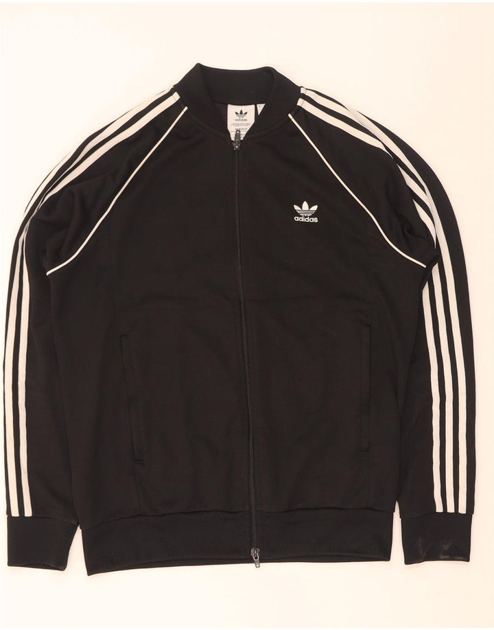 Jachetă de trening pentru bărbați Adidas, mare, negru, poliester bloc de culoare