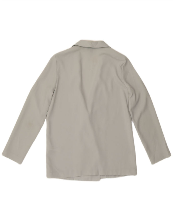 Jachetă pentru femei Topshop cu două pieptări, UK 10, poliester, gri mic