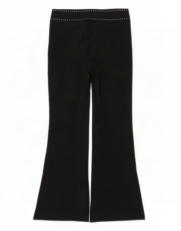 Marks & Spencer Pantaloni casual Flare pentru femei UK 12 Medium W30 L30 Negru