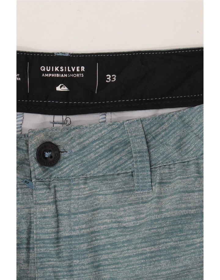 Pantaloni scurți chino pentru bărbați Quiksilver W33 cu dungi verzi medii