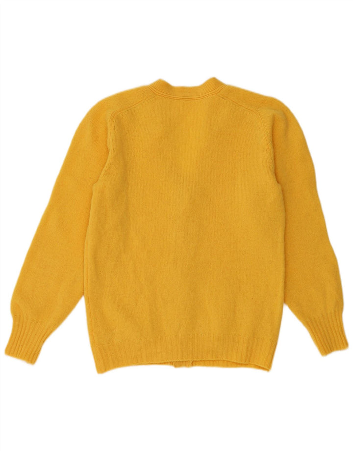 Pulover Cardigan Vintage pentru femei UK 14 Galben mediu