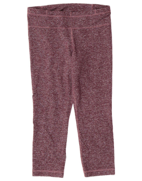 Leggings Capri pentru femei UNDER ARMOUR Marea Britanie 10, poliester cu pătat burgundy
