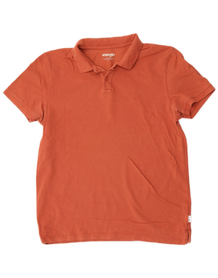 Tricou polo pentru bărbați Wrangler, bumbac portocaliu mare