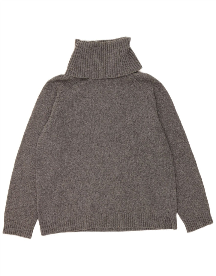 Pulover pentru femei Benetton cu gât rulat, UK 14, gri mediu